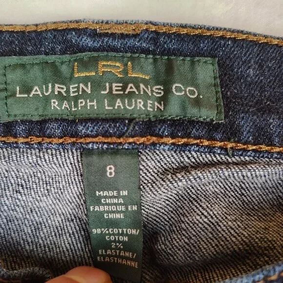 Lauren Ralph Lauren Classic Bootcut Dark Denim Jeans sz 8 - Picture 4 of 9